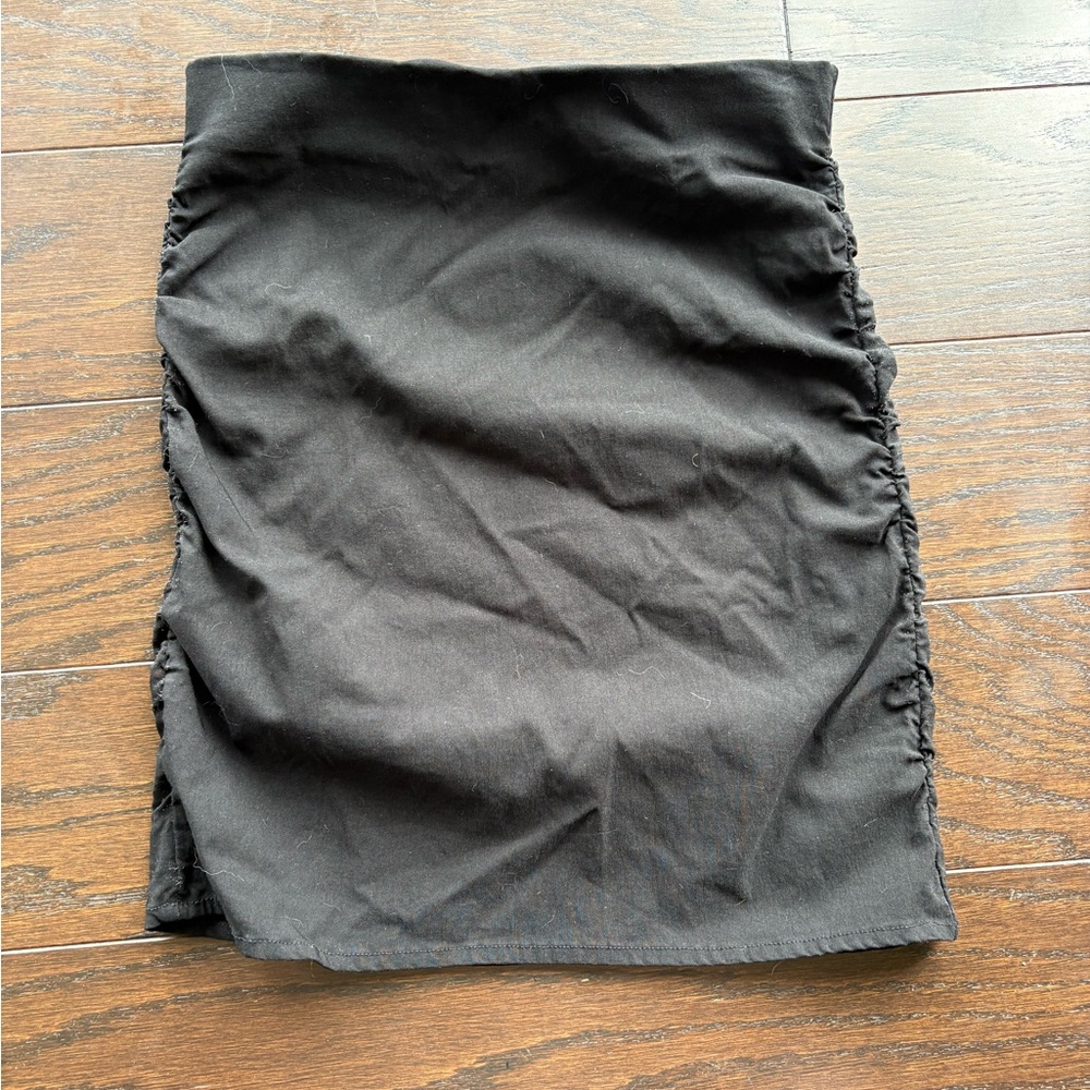Black Ruched Skirt